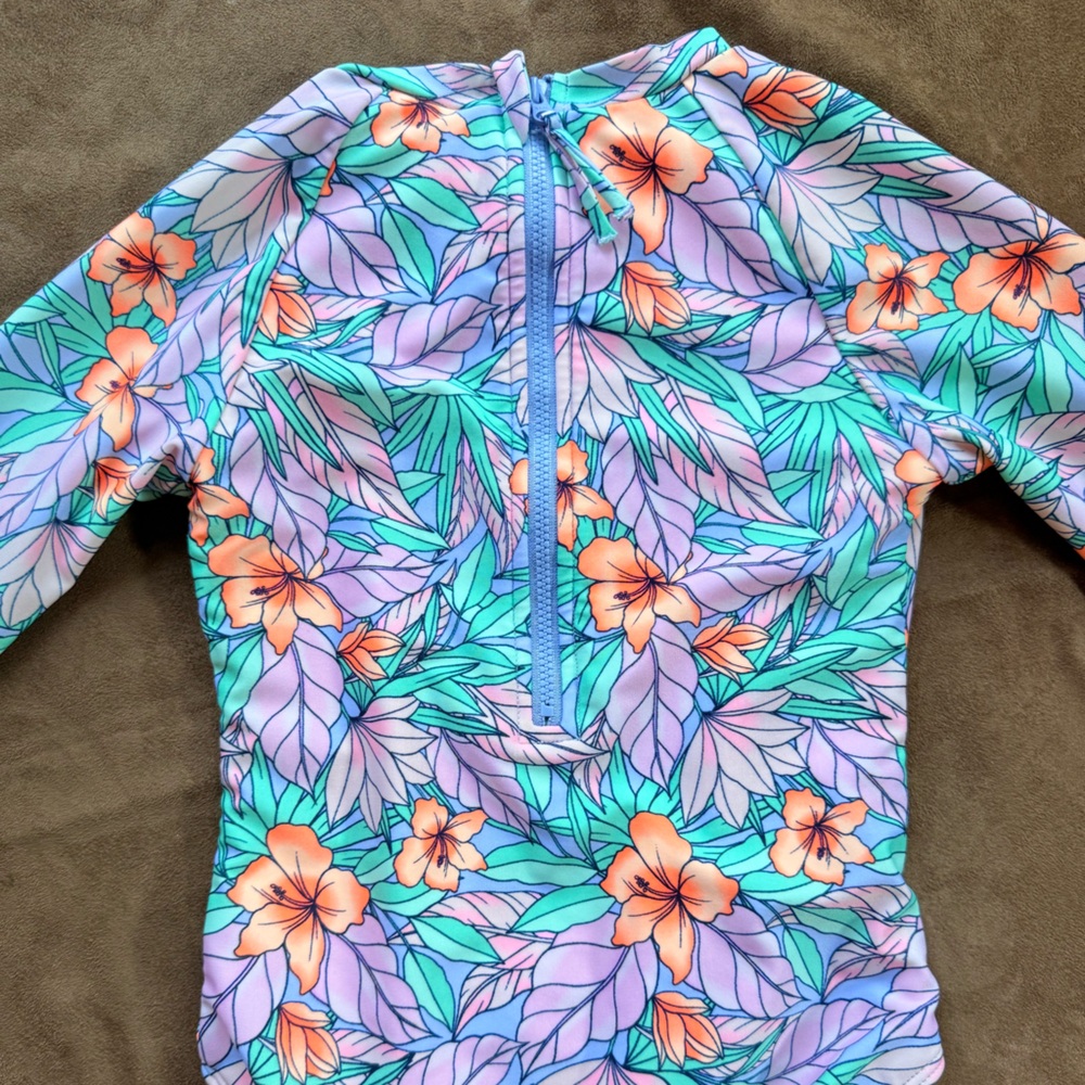 Cat & Jack Floral Swimsuit - Picture 4 of 4